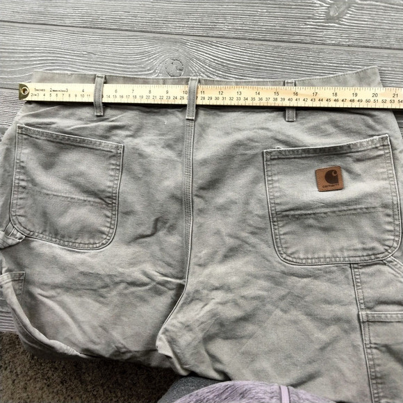 Carhartt B11-DES Washed Duck Canvas Carpenter Work Pants Mens 42x30 Desert - Picture 3 of 6